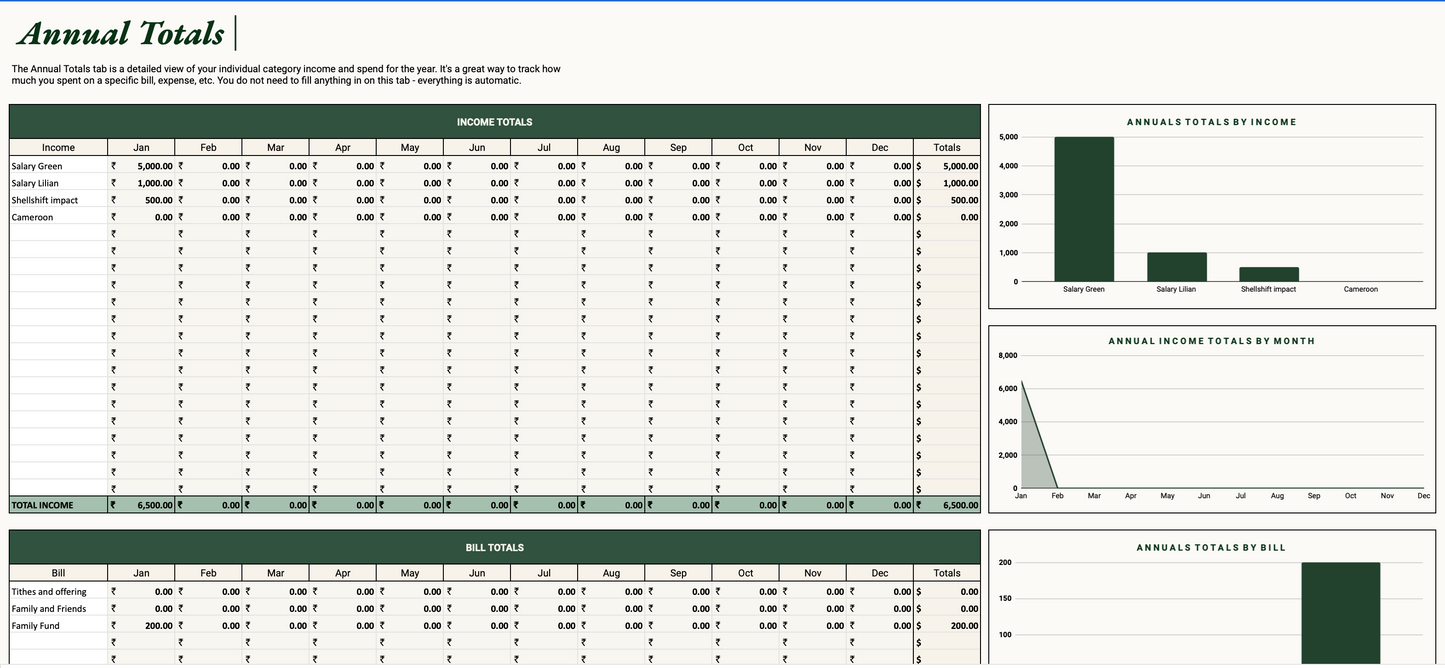 Annual Budget Planner 2025